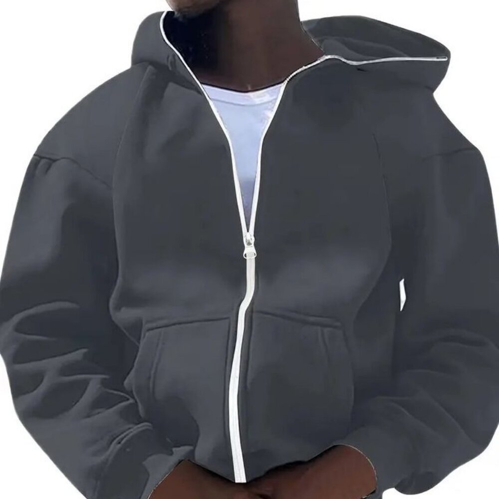 New with tags Men's Hooded Jacket Casual Long Sleeve size 3x runs small like a 1